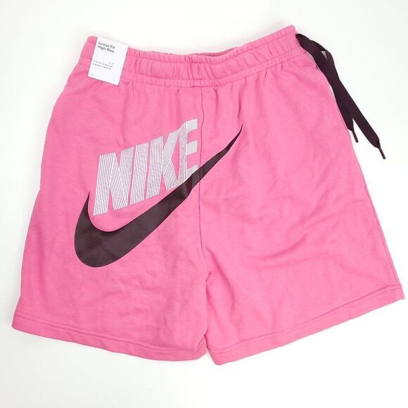 Nike Sportswear Women's High Rise Fleece Dance Shorts  DV0334-684 Pinksicle - Picture 7 of 11